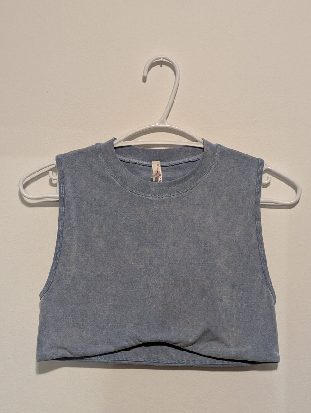 NWOT Free People FP Movement Mineral Wash Good Karma Crop Top Blue Y2K Style M/L
